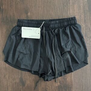 HEYIELDA WOMENS RUNNING SHORTS BLACK BUILT IN SHORTS SPORTY ATHLETIC